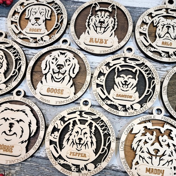 Handmade 4” Personalized Christmas Ornament for your dog! - Picture 5 of 5